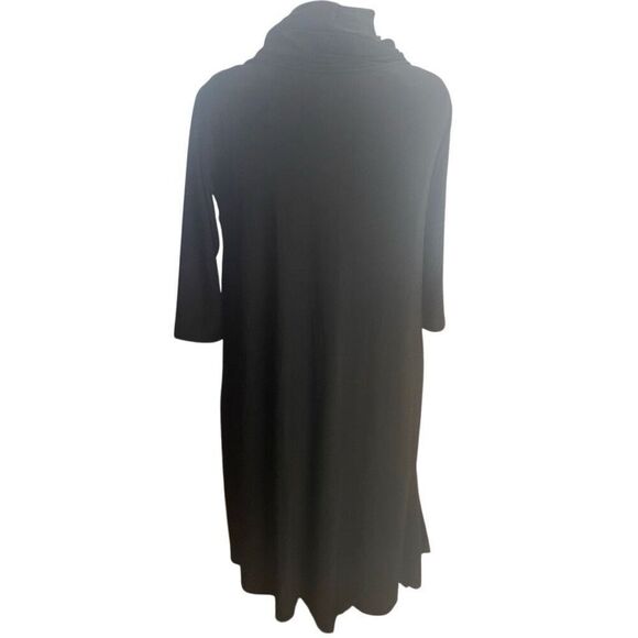 LaMouette Women’s Black Asymmetrical Cowl Neck Dress Black Size 26 SEE DESCRIPTI - Picture 2 of 12
